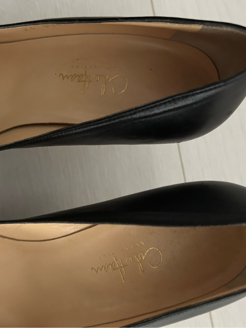 Cole Haan Classic Pointed Mary Jane Pumps - Black - Picture 6 of 6